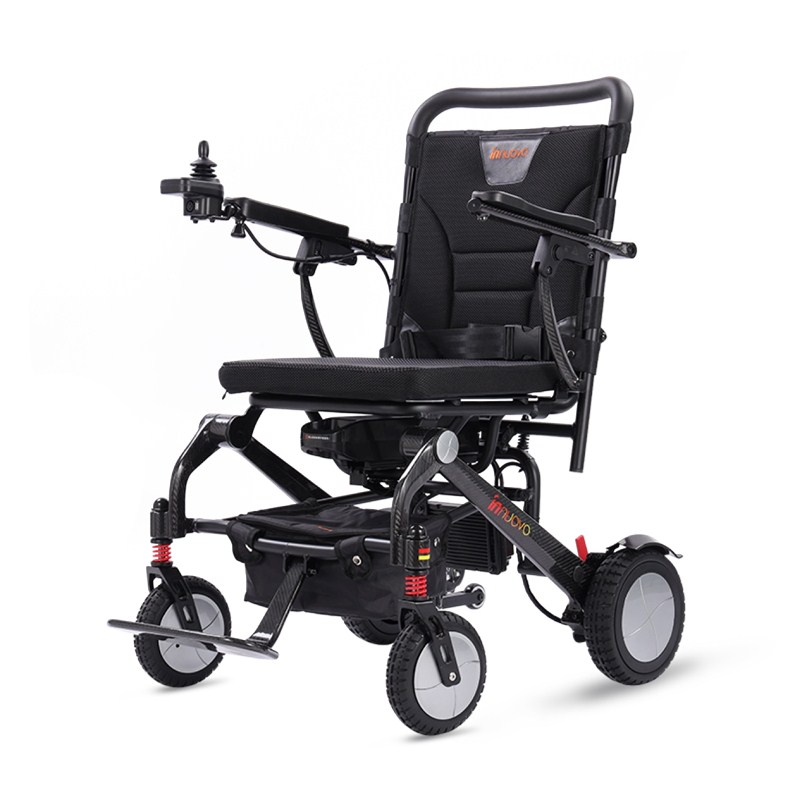 英洛华innuovo 电动轮椅车老年人残疾人折叠轻便锂电池碳纤维材料